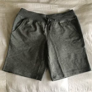 Gray Cotton Athletic Shorts